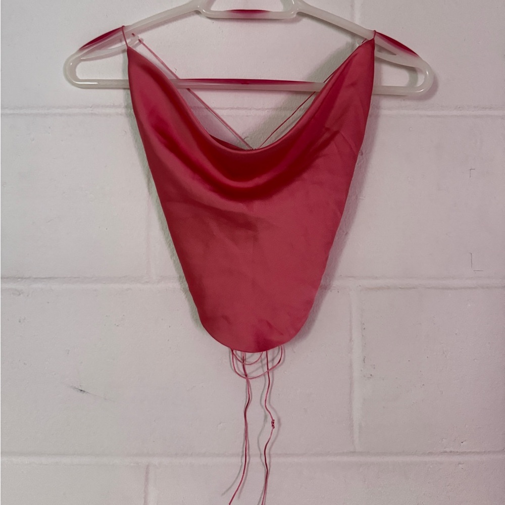 Satin Cowl Neck Backless String Top Mixology - image 4